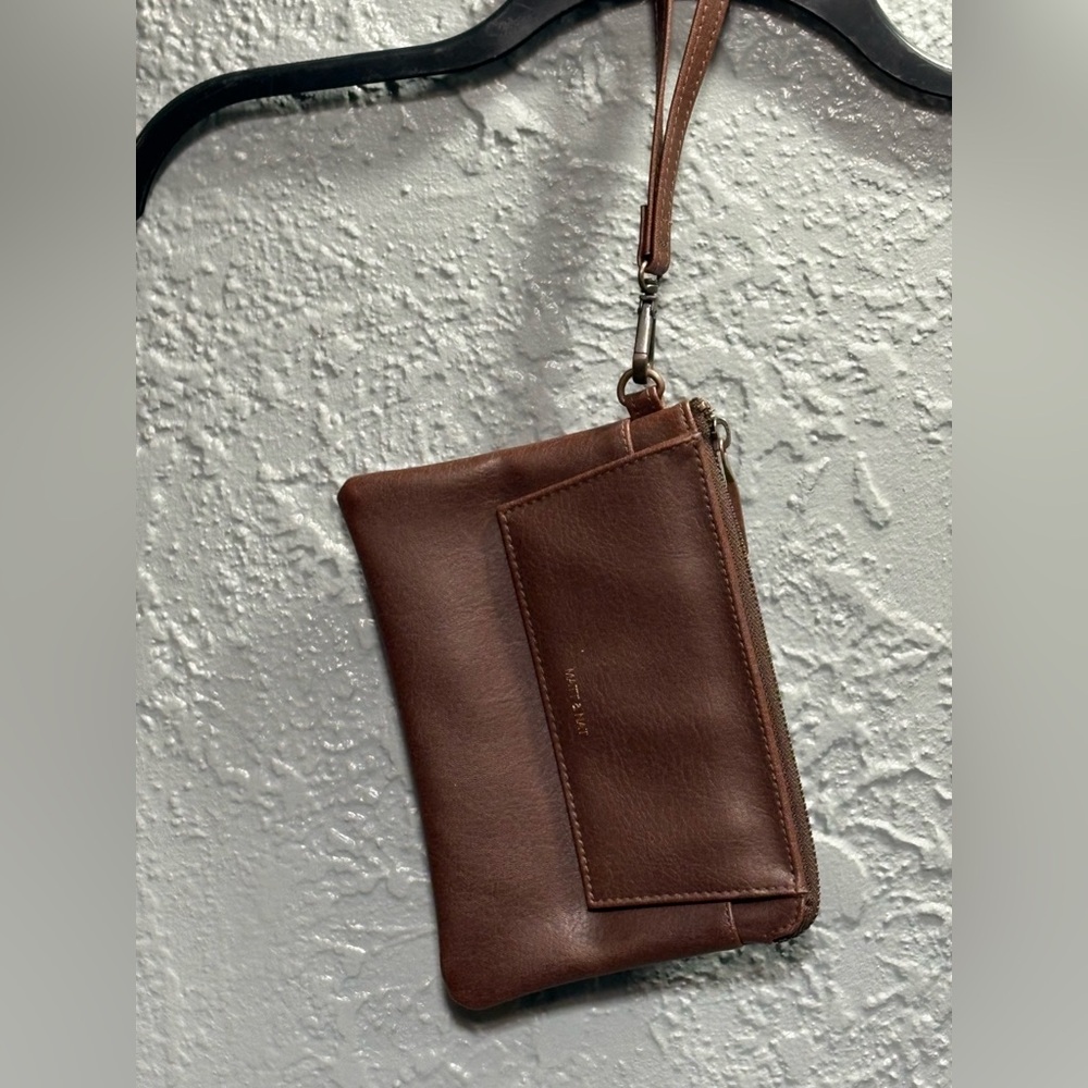 Brown Leather Wristlet